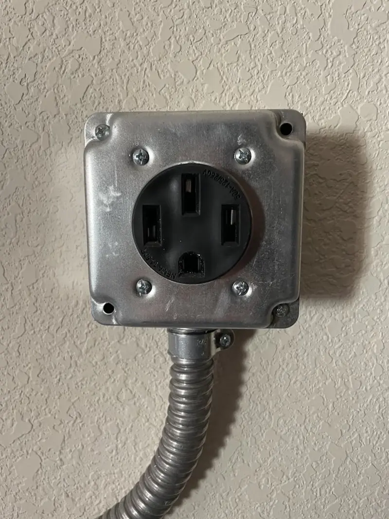 NEMA 14-50 outlet installed for Electrical Panel Upgrade in Good Hope